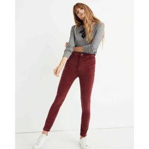Madewell Burgundy Skinny Corduroy, size 25
